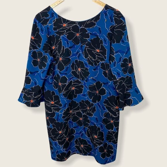 Nordstrom Cooper & Ella Matilda Mini Dress Blue Floral Size Large Ruffle Boho L - Picture 5 of 10